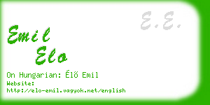 emil elo business card