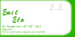 emil elo business card